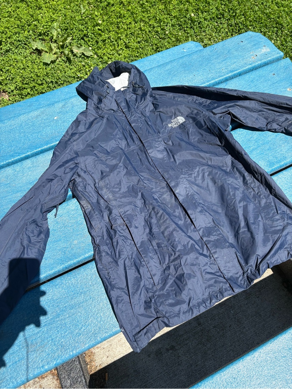 The North Face Dark Blue Packable Waterproof Jacket